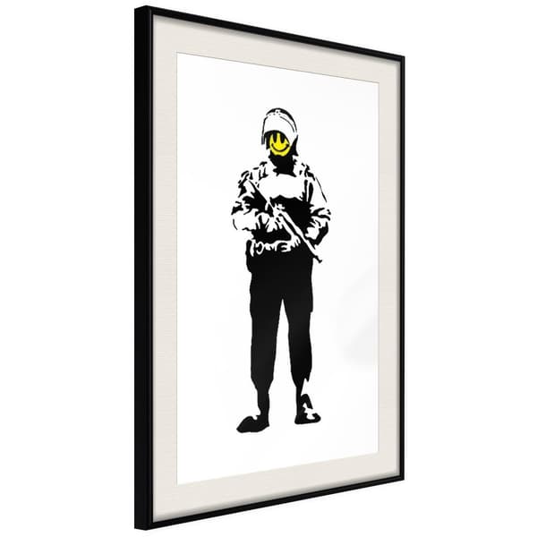 Inramad Poster / Tavla - Banksy: Smiling Copper