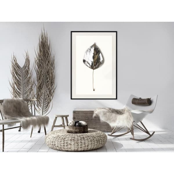 Inramad Poster / Tavla - Silvery Leaf