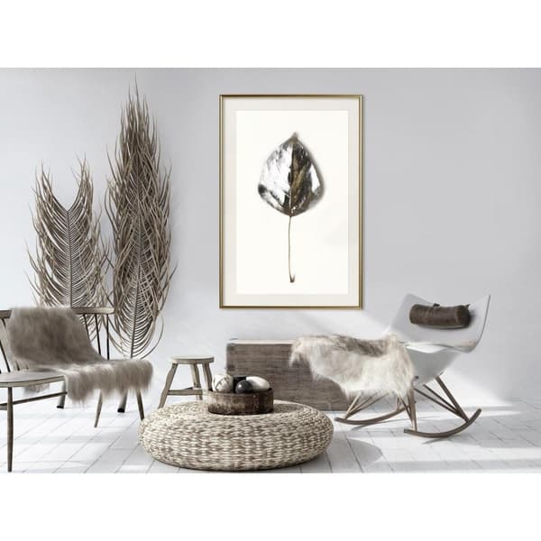 Inramad Poster / Tavla - Silvery Leaf