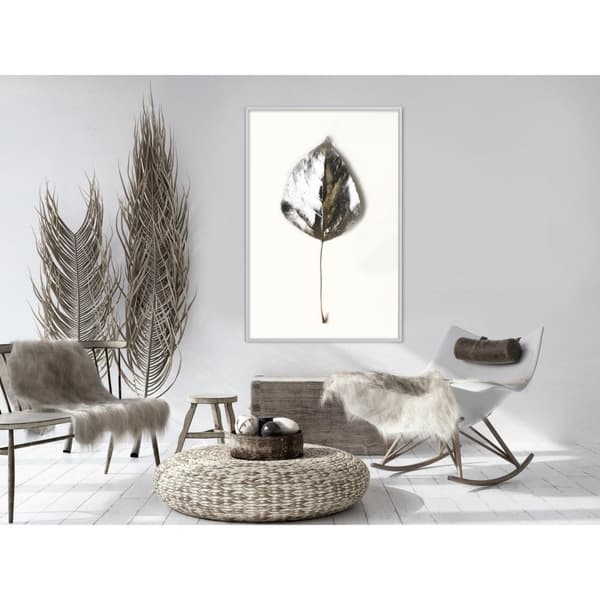 Inramad Poster / Tavla - Silvery Leaf