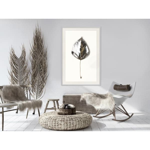 Inramad Poster / Tavla - Silvery Leaf
