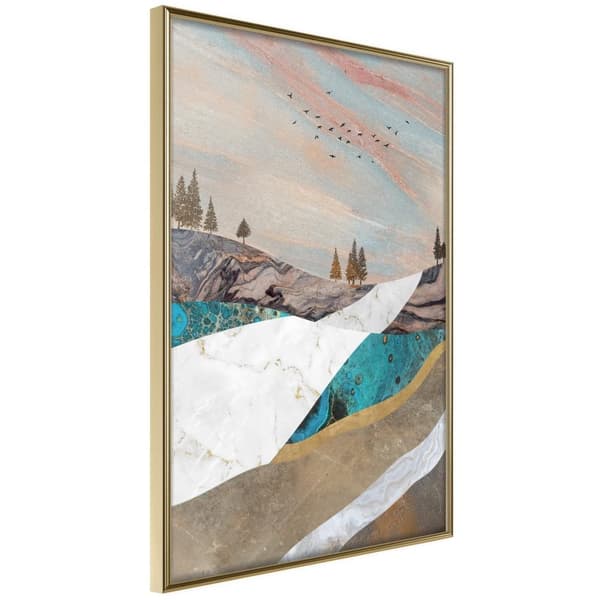 Inramad Poster / Tavla - Painted Landscape