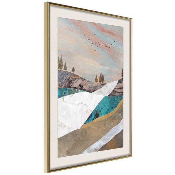 Inramad Poster / Tavla - Painted Landscape