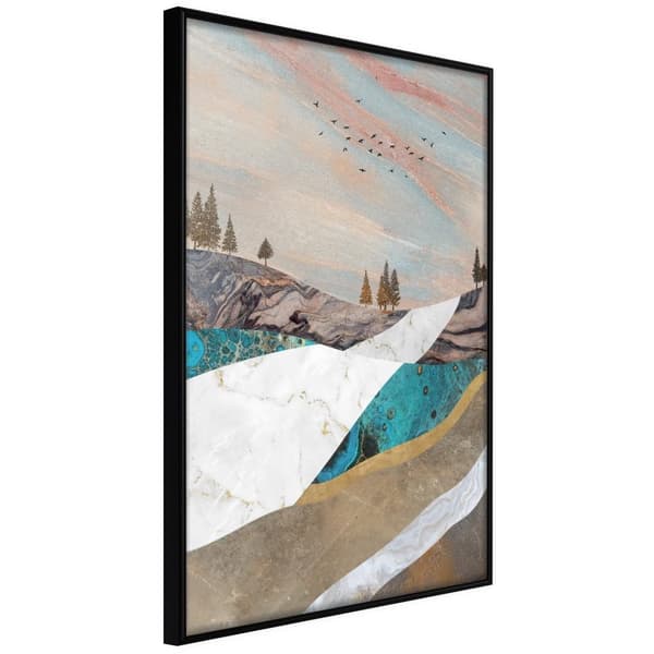 Inramad Poster / Tavla - Painted Landscape