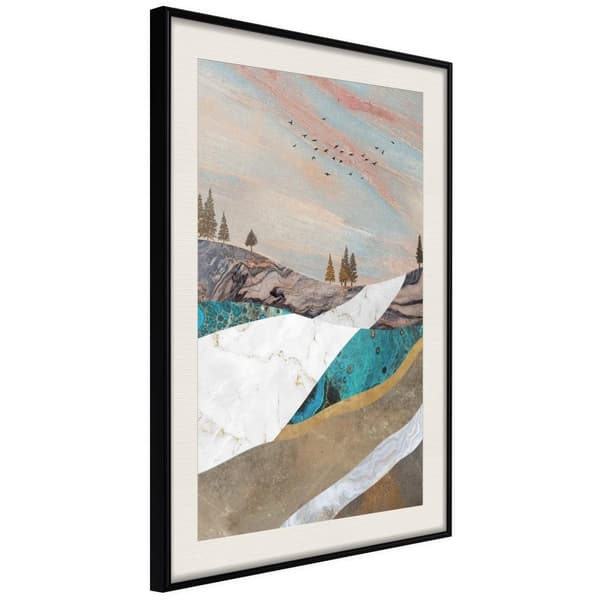 Inramad Poster / Tavla - Painted Landscape