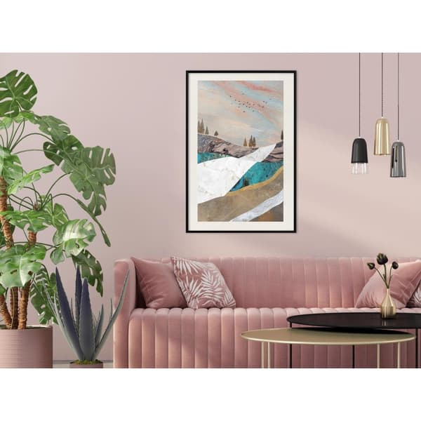 Inramad Poster / Tavla - Painted Landscape