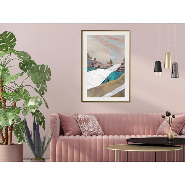 Inramad Poster / Tavla - Painted Landscape