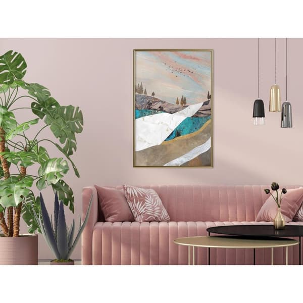 Inramad Poster / Tavla - Painted Landscape
