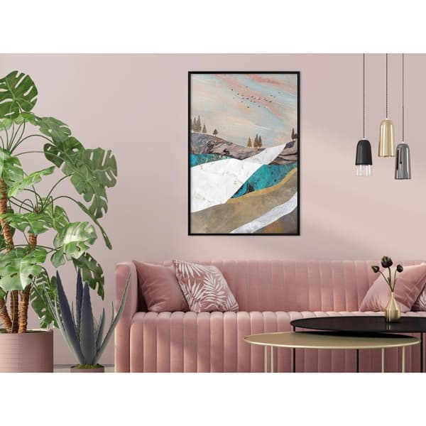 Inramad Poster / Tavla - Painted Landscape