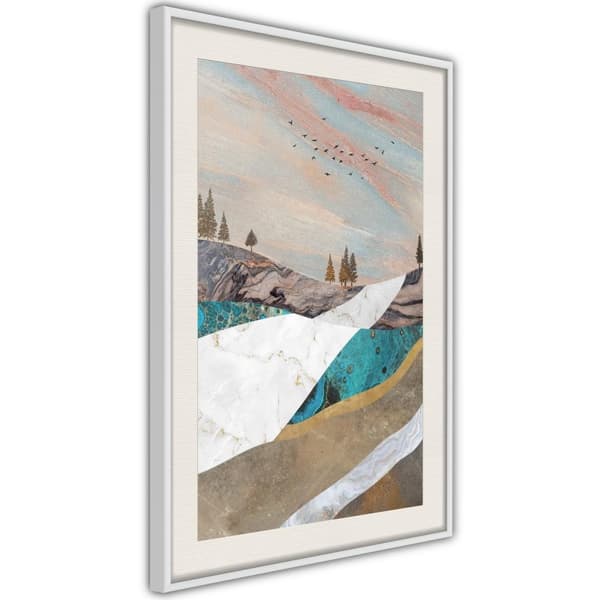 Inramad Poster / Tavla - Painted Landscape