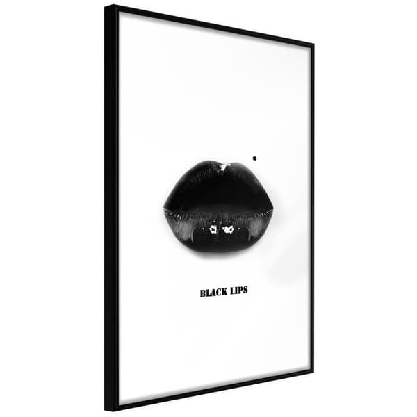 Inramad Poster / Tavla - Deadly Kiss Svart ram 30x45