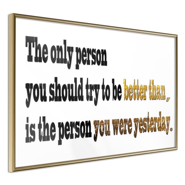 Inramad Poster / Tavla - Outdo Yourself