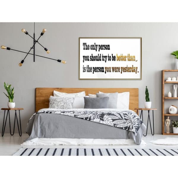 Inramad Poster / Tavla - Outdo Yourself