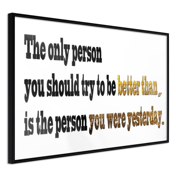 Inramad Poster / Tavla - Outdo Yourself Svart ram 90x60