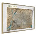 Miniatyrbild 1 av 9: Inramad Poster / Tavla - Raised Relief Map: Berlin