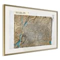 Miniatyrbild 1 av 9: Inramad Poster / Tavla - Raised Relief Map: Berlin
