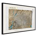 Miniatyrbild 1 av 9: Inramad Poster / Tavla - Raised Relief Map: Berlin