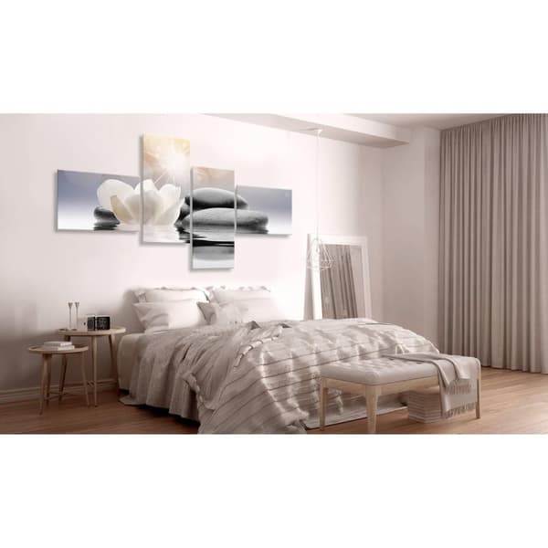 Canvas Tavla - Pebbles in Water (4 delar)