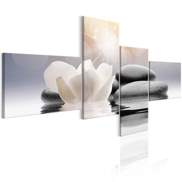 Canvas Tavla - Pebbles in Water (4 delar)