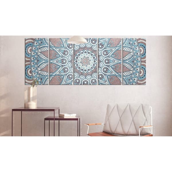 Canvas Tavla - Oriental Circle (5 delar) Narrow