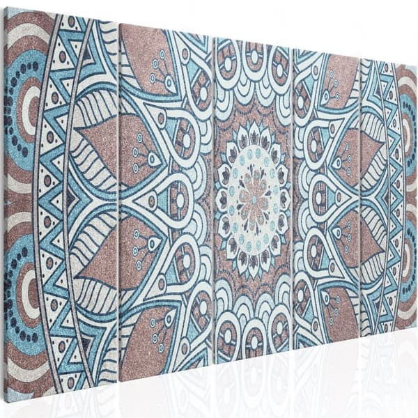 Canvas Tavla - Oriental Circle (5 delar) Narrow 200x80