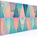 Miniatyrbild 1 av 4: Canvas Tavla - Oriental Triangles (5 delar) Narrow
