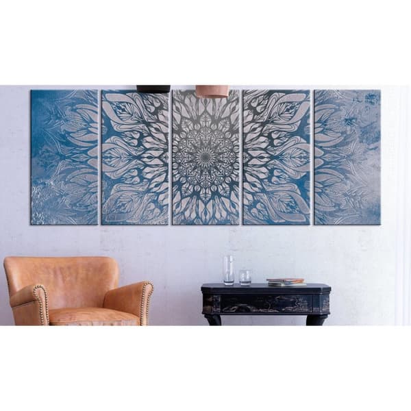 Canvas Tavla - Hypnosis (5 delar) Blue Narrow