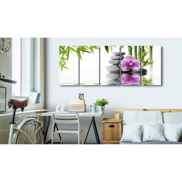 Canvas Tavla - Water Garden (5 delar) Narrow