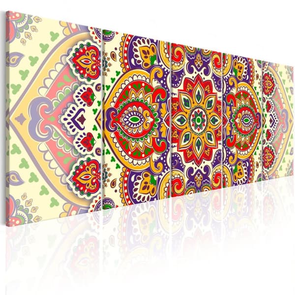 Canvas Tavla - Colourful Ornament 225x90