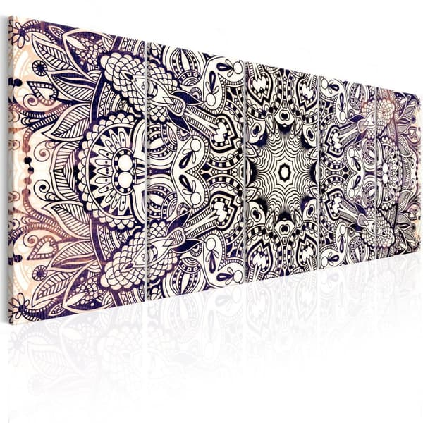 Canvas Tavla - Black-white Hypnosis 225x90
