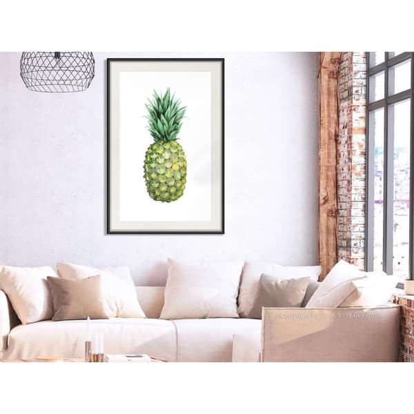 Inramad Poster / Tavla - Unripe Pineapple