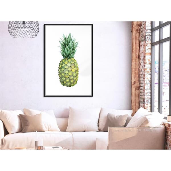 Inramad Poster / Tavla - Unripe Pineapple