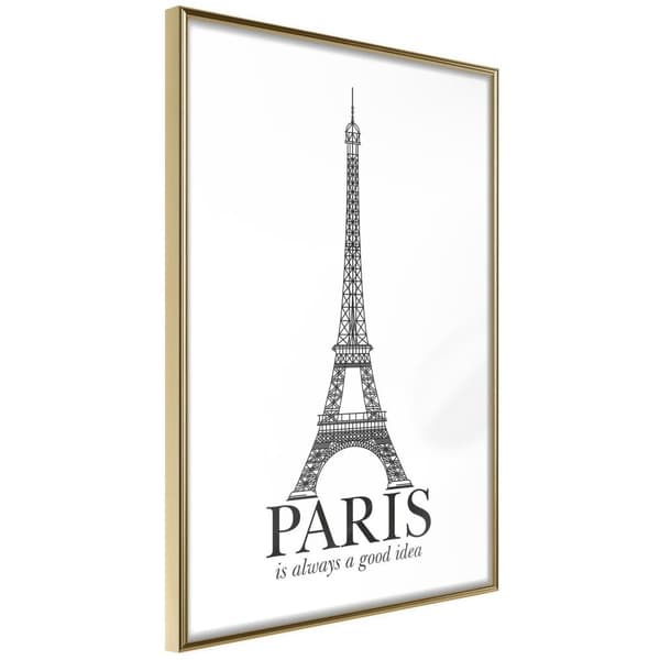 Inramad Poster / Tavla - Eiffel Tower