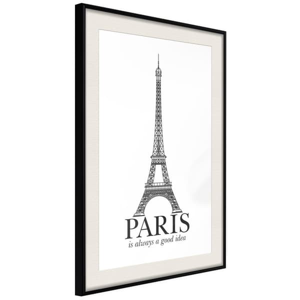 Inramad Poster / Tavla - Eiffel Tower