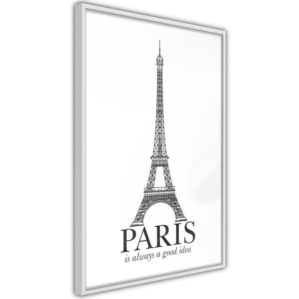 Inramad Poster / Tavla - Eiffel Tower