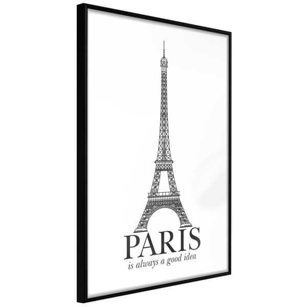Inramad Poster / Tavla - Eiffel Tower