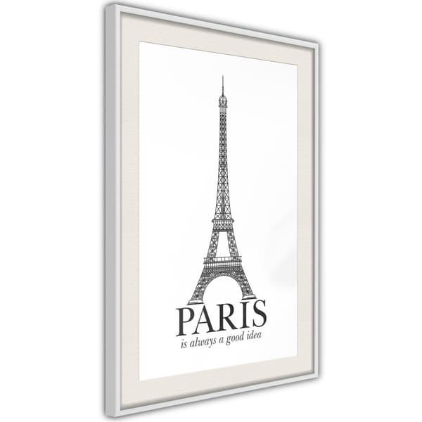 Inramad Poster / Tavla - Eiffel Tower
