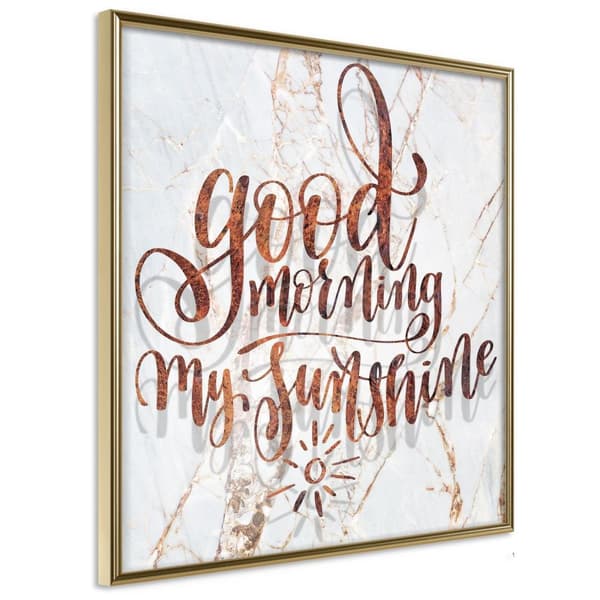 Inramad Poster / Tavla - Good Morning (Square)