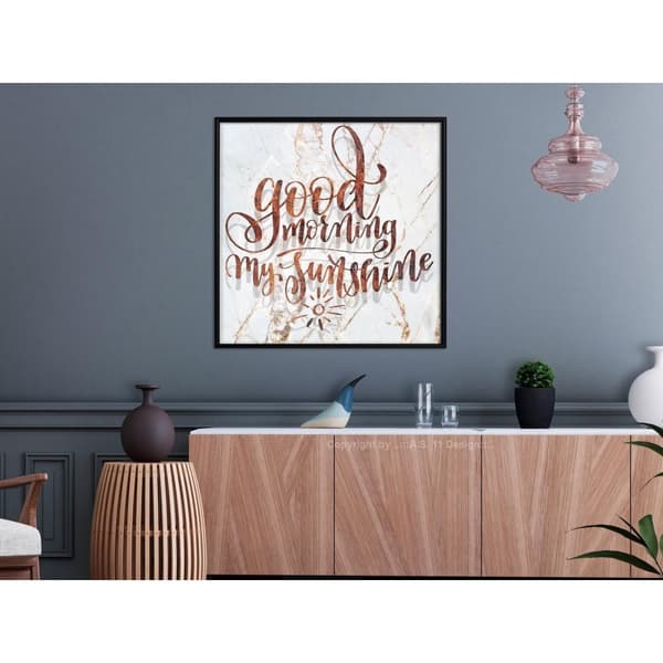 Inramad Poster / Tavla - Good Morning (Square)