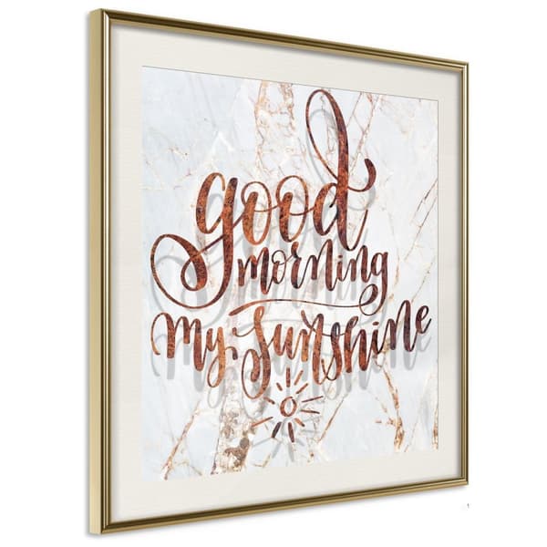 Inramad Poster / Tavla - Good Morning (Square)