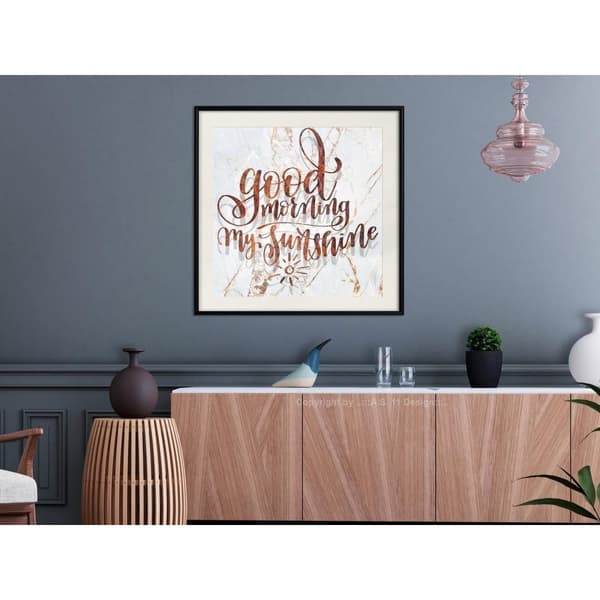 Inramad Poster / Tavla - Good Morning (Square)
