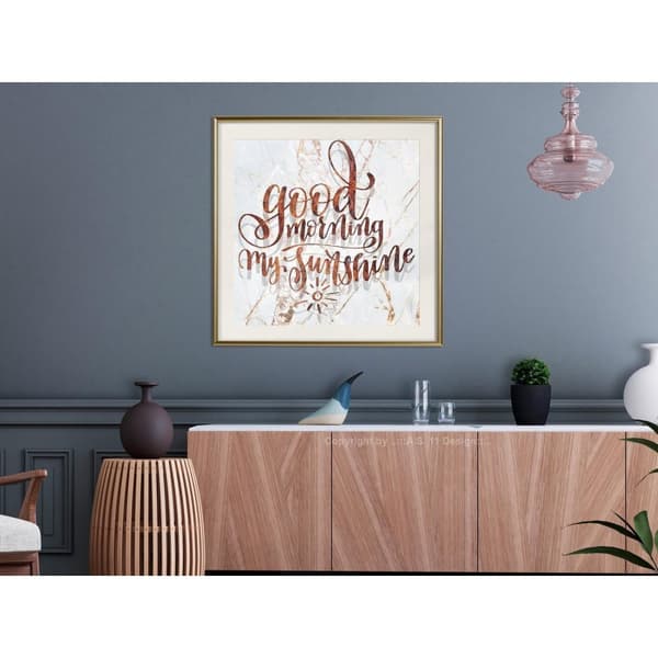 Inramad Poster / Tavla - Good Morning (Square)