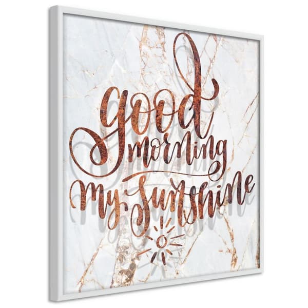 Inramad Poster / Tavla - Good Morning (Square)