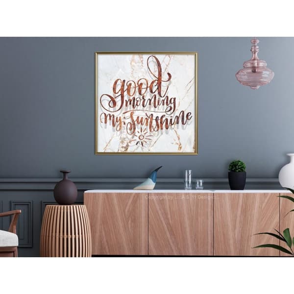 Inramad Poster / Tavla - Good Morning (Square)