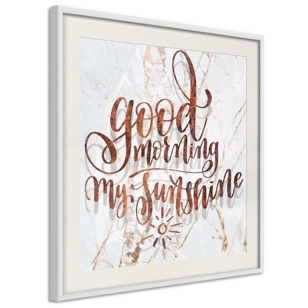 Inramad Poster / Tavla - Good Morning (Square)