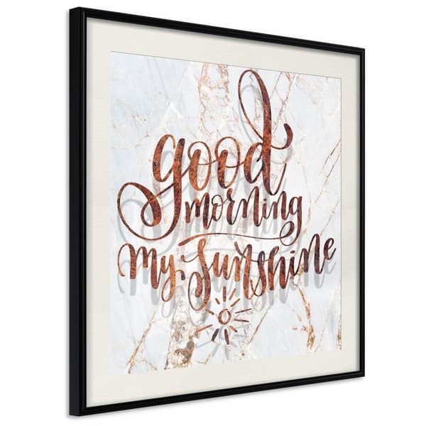 Inramad Poster / Tavla - Good Morning (Square)