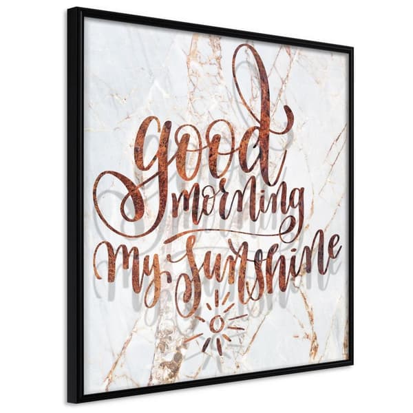 Inramad Poster / Tavla - Good Morning (Square)