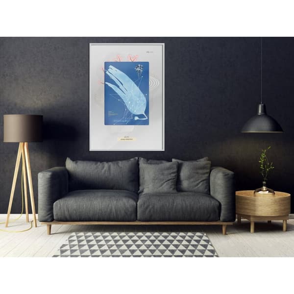 Inramad Poster / Tavla - Alga Cyanotype