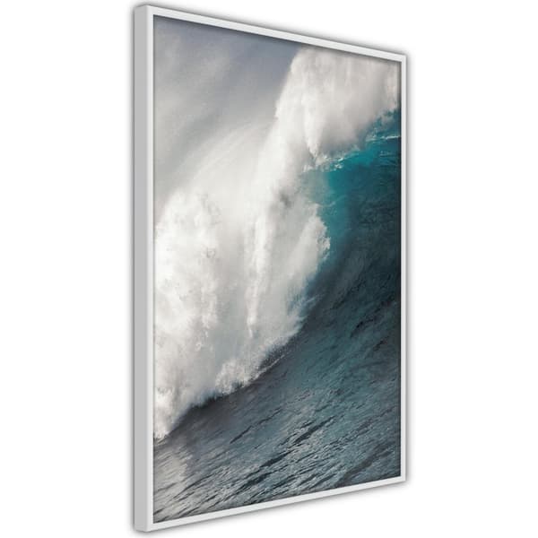 Inramad Poster / Tavla - Power of the Ocean Vit ram 20x30