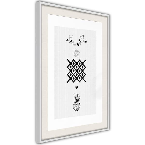 Inramad Poster / Tavla - Creativity Vit ram med passepartout 40x60